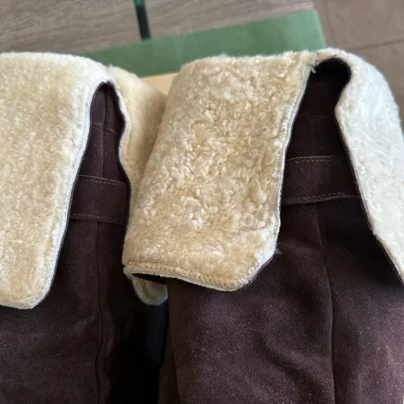 Bally boots. Suede fur lined. Size 8.